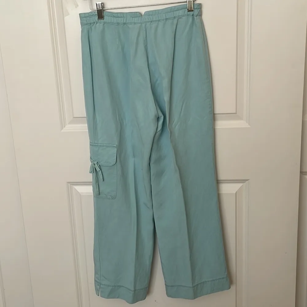 J. Jill Light Blue Tencel/Linen Blend Cargo Pants XS - Image 2
