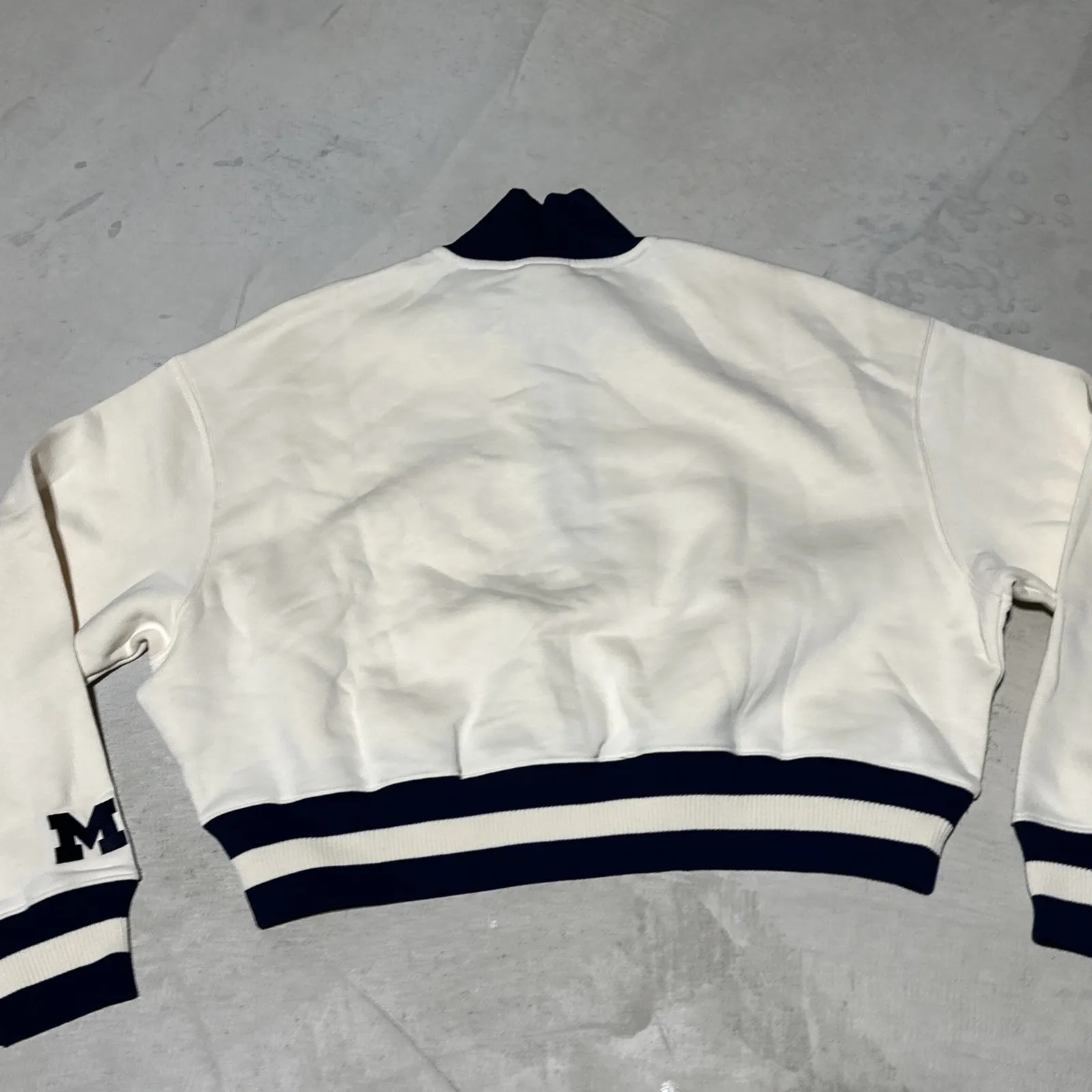 Nike 1/2 Zip Cropped Sweatshirt Women's M L Oversized Baggy University Michigan - Image 9