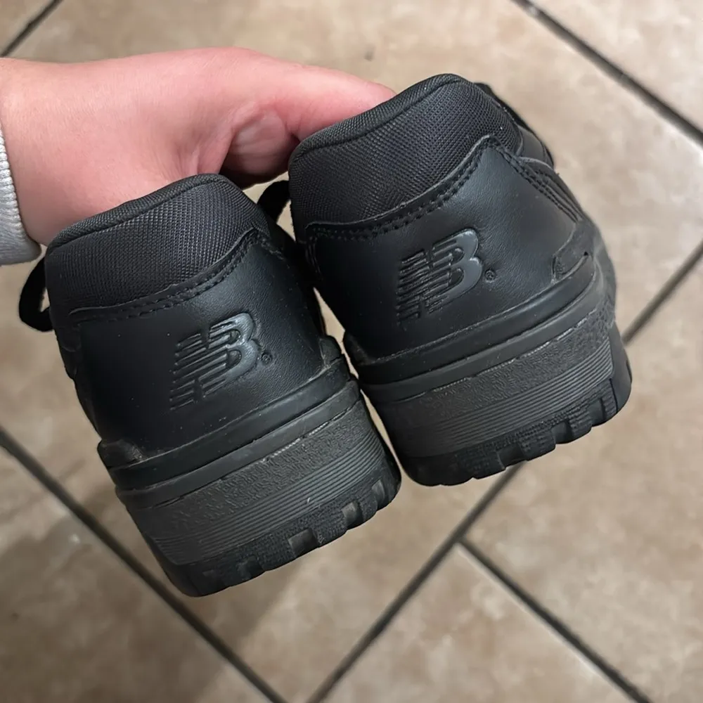 New Balance 550 Black on Black Basketball Court Lifestyle Sneaker - Image 4