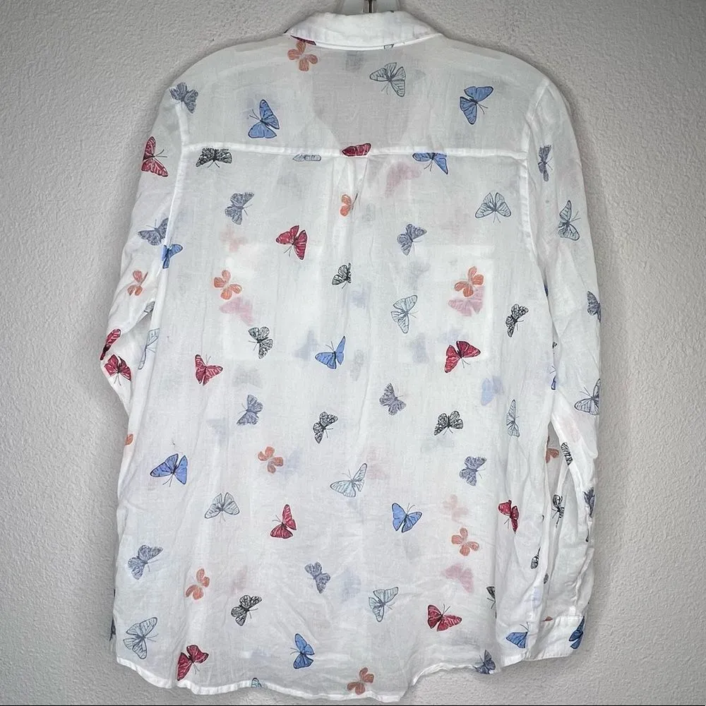 Gap Boyfriend Fit Butterfly Blouse - Image 6