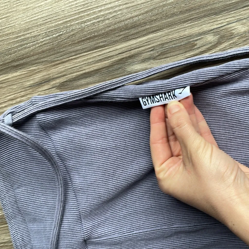 Gymshark Slounge Ribbon Bottoms Jogger Leggings Ribbed Purple High Waisted M‎ - Image 4