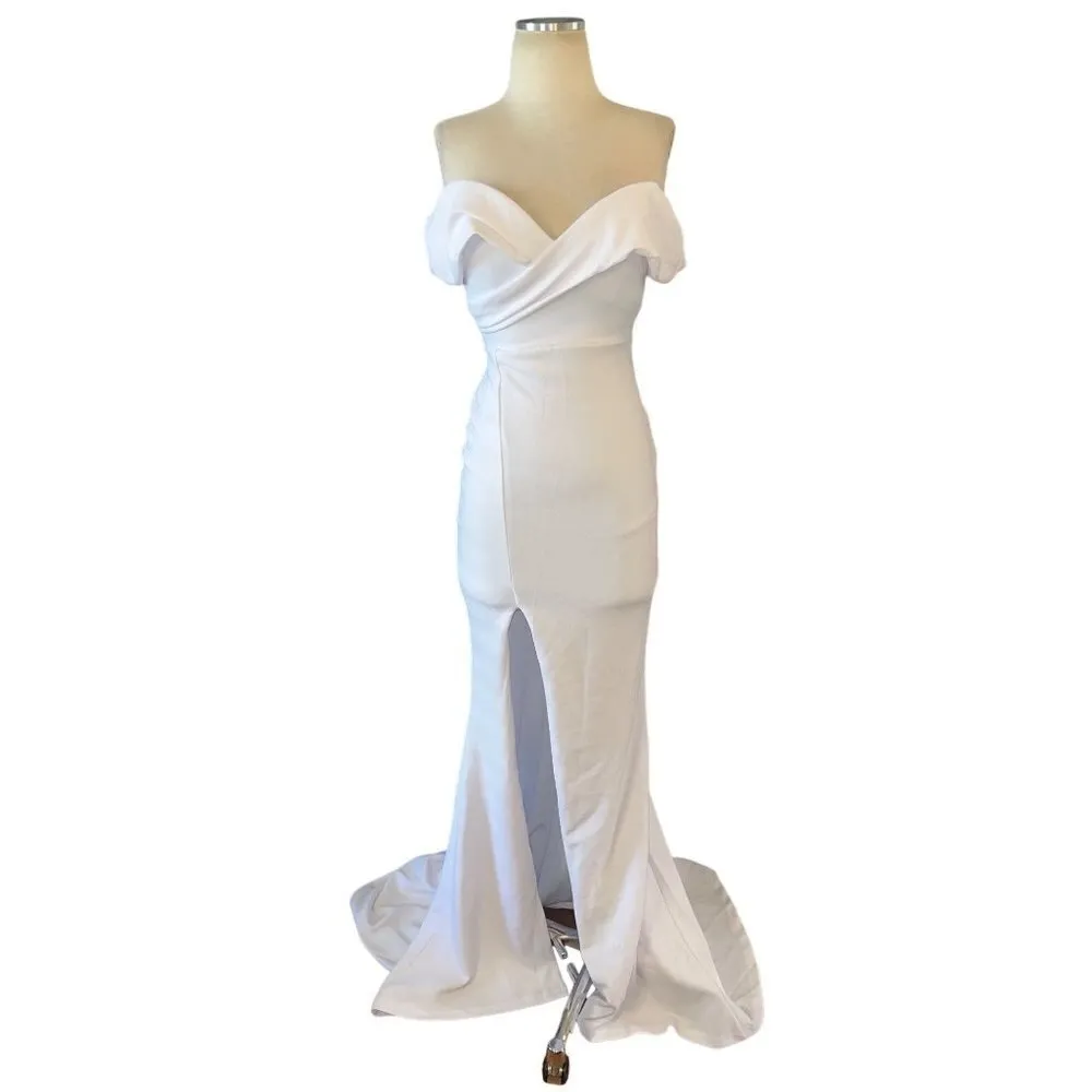 Nookie Neptune Gown in White XSmall New Womens Long Formal Maxi Dress - Image 4