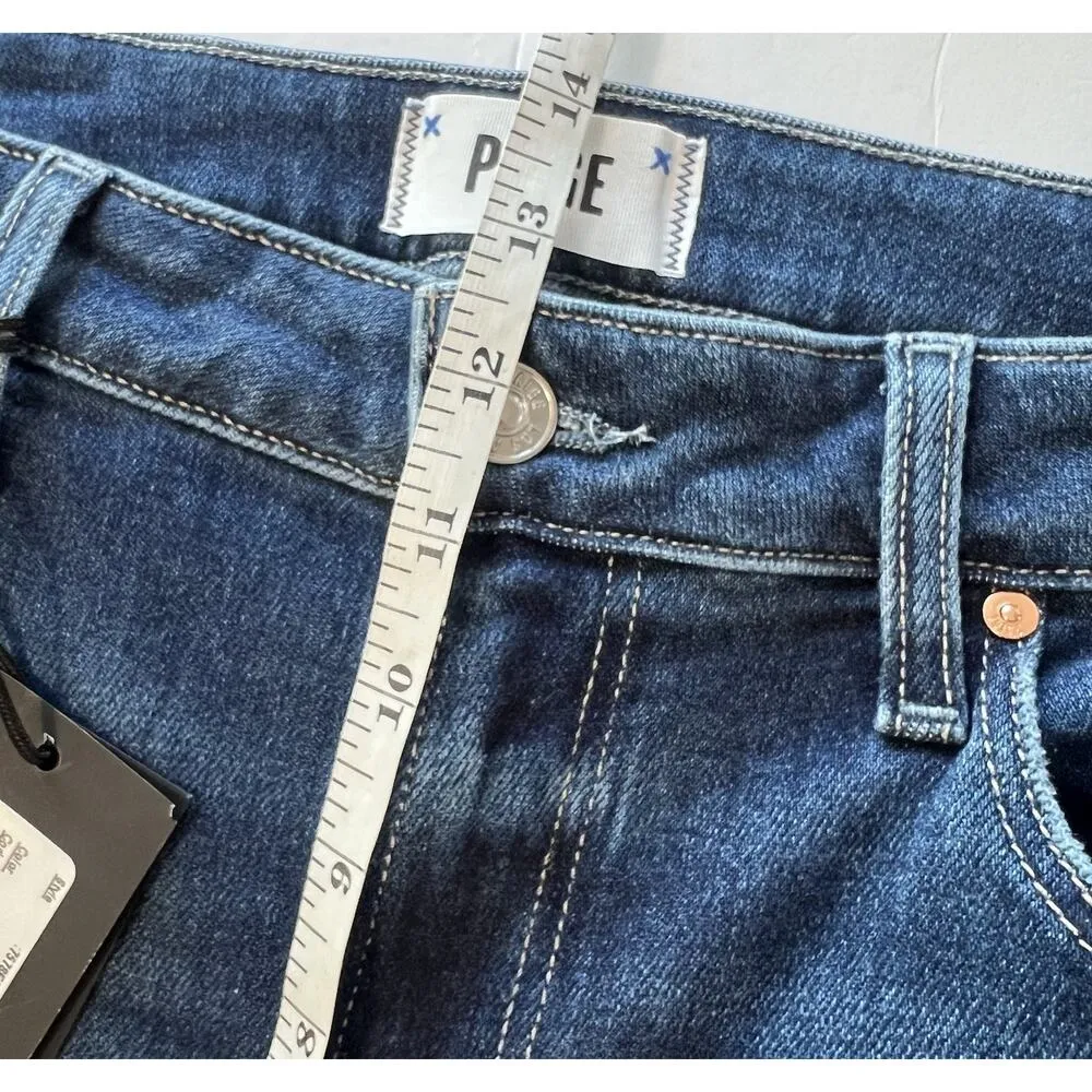 NEW Paige Sz 31 Stella High Rise Straight Soleil Destructed Jeans - Image 9