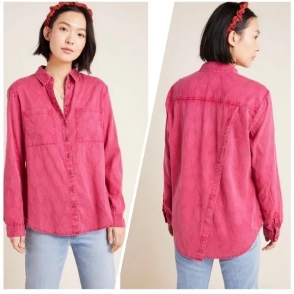 Anthropologie Maeve The Cate Button Down Shirt Small - Image 2