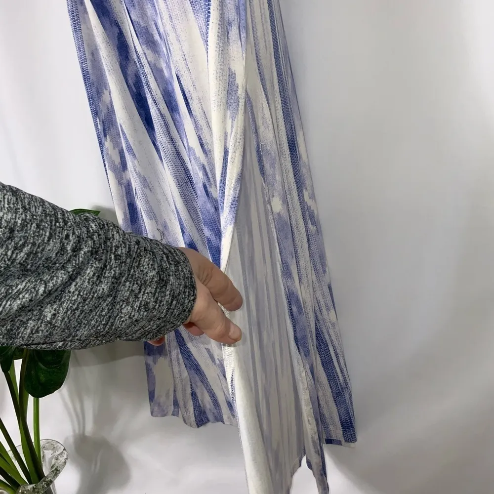 NWT  Blue & White Off Shoulder Stretchy Maxi Casual Vacation Dress S - Image 7