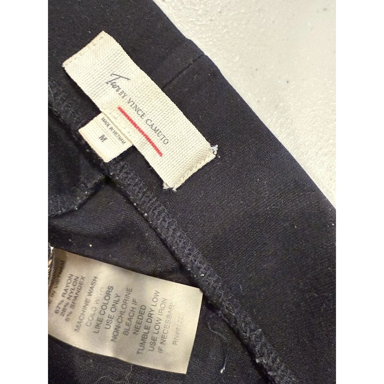 Two by Vince Camuto Stretch Pants Womens 34" Black Leggings Athleisure Travel - Image 3