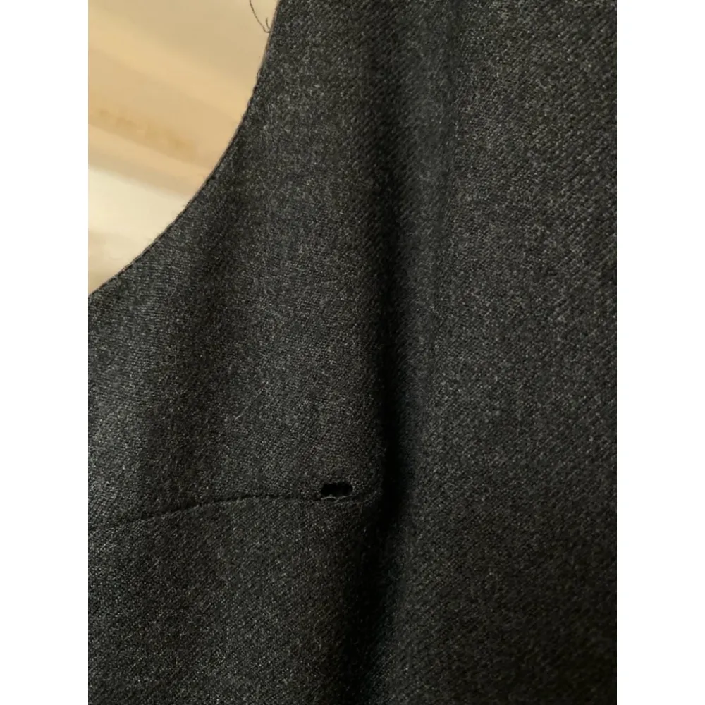 Talbots  Midi Dress Black Wool Button Classic Minimalist Cottagecore Boho Busines - Image 5