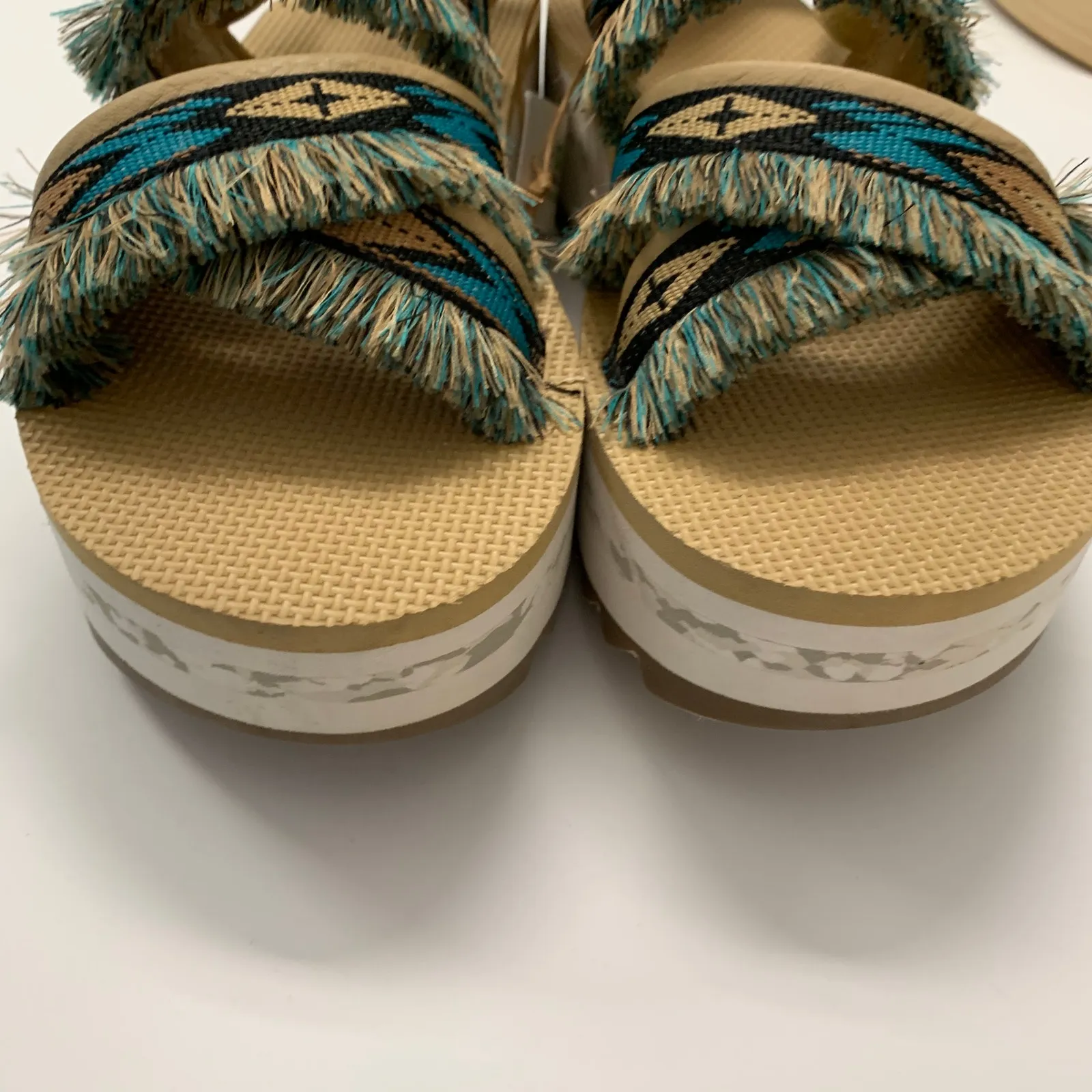 TEVA Flatform Ceres Embroidery-fringe Platform Sandals Size 8 - Image 2