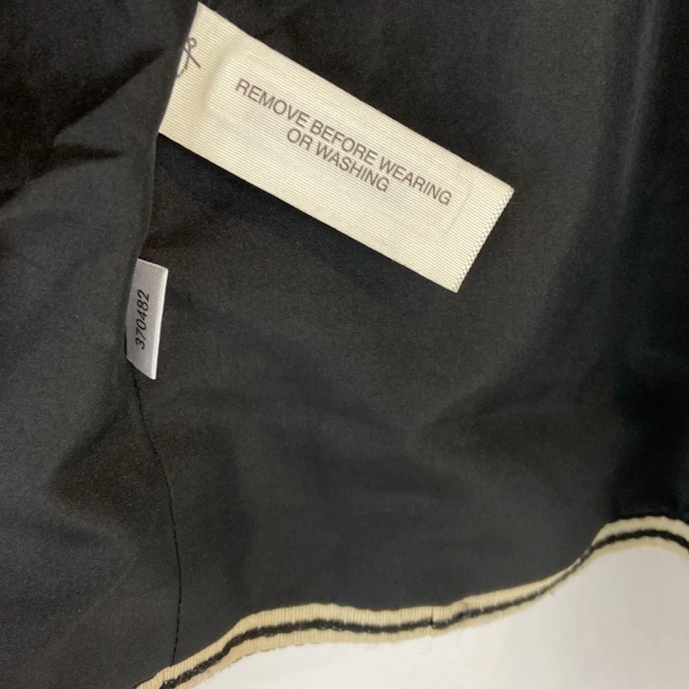 Ann Taylor Factory Black and Taupe Striped Open Front Blazer Size 12 - Image 6