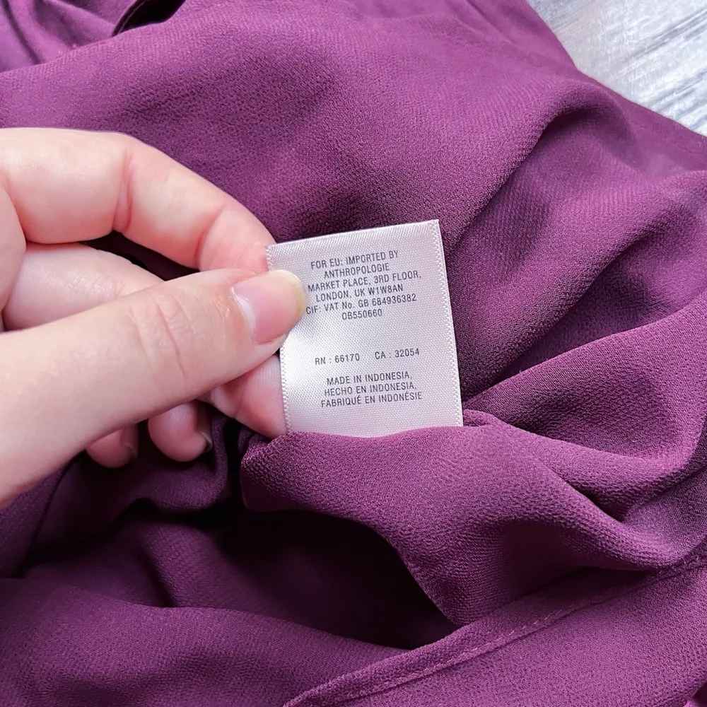 Maeve • Anthro Ingrid velvet dress burgundy shift mini tunic maroon wine silk - Image 7