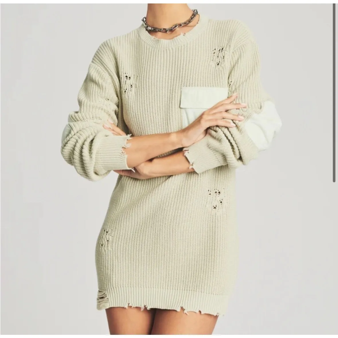 Revolve SER.O.YA Devin Sage Green Sweater Size XS - Image 10