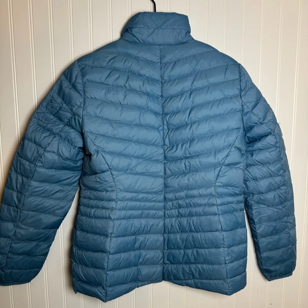 Lands’ End Womens Wanderweight Ultralight Packable Chevron Quilted Down Jacket M - Image 7