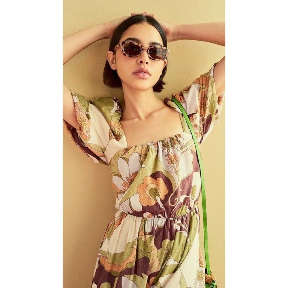 NEW Antik Batik Bahia Knoty Dress Size Small Green Khaki Maxi‎ - Image 2