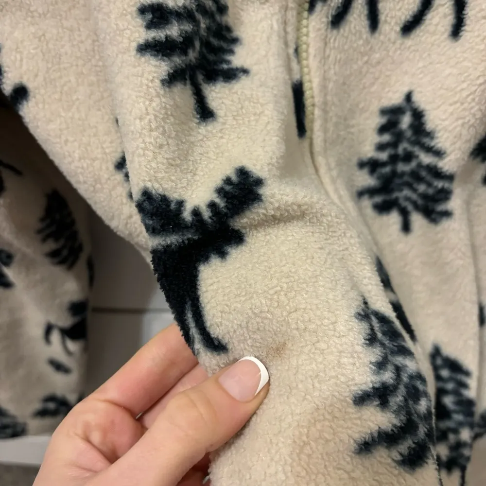 Vintage Moose Fleece Jacket Tan Size M - Image 5