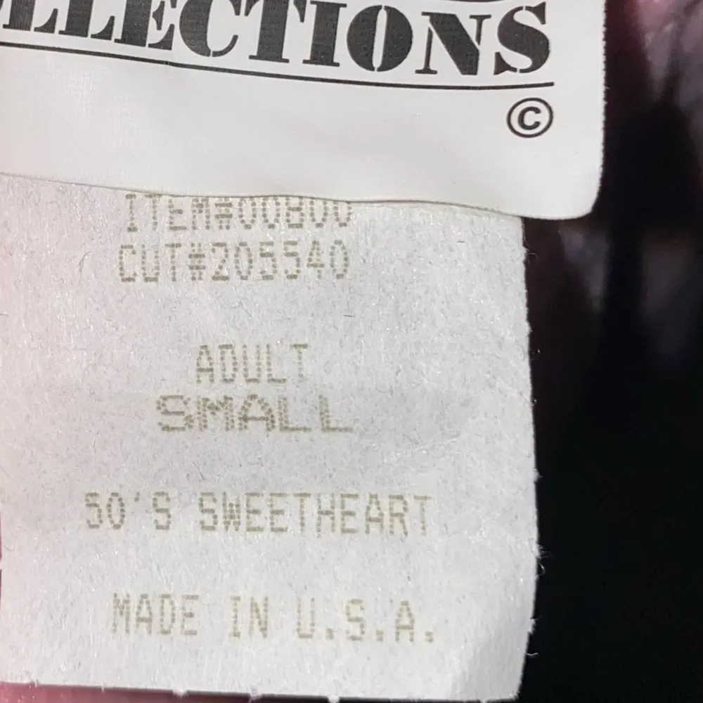 California Costume Collection 50s sweetheart cherry print pink dress size small - Image 6