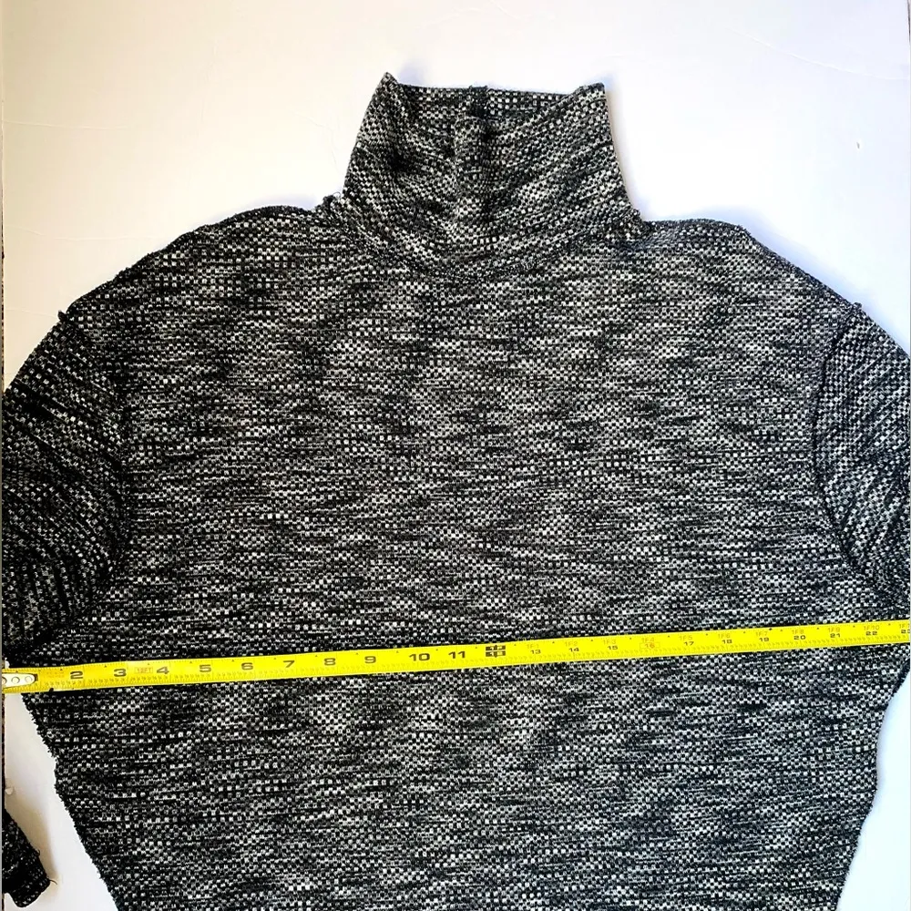 The Free People We the Free Sweater Women's Turtleneck XS Black-Gray Bell Sleeve - Image 11