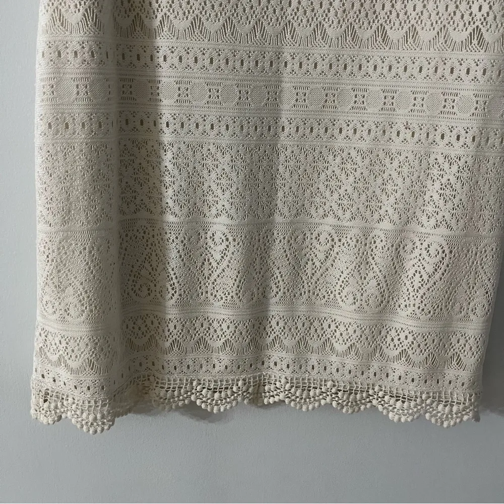 London Times Cream Colored Sheath Dress with Flutter Sleeves- Size 4 - Image 13