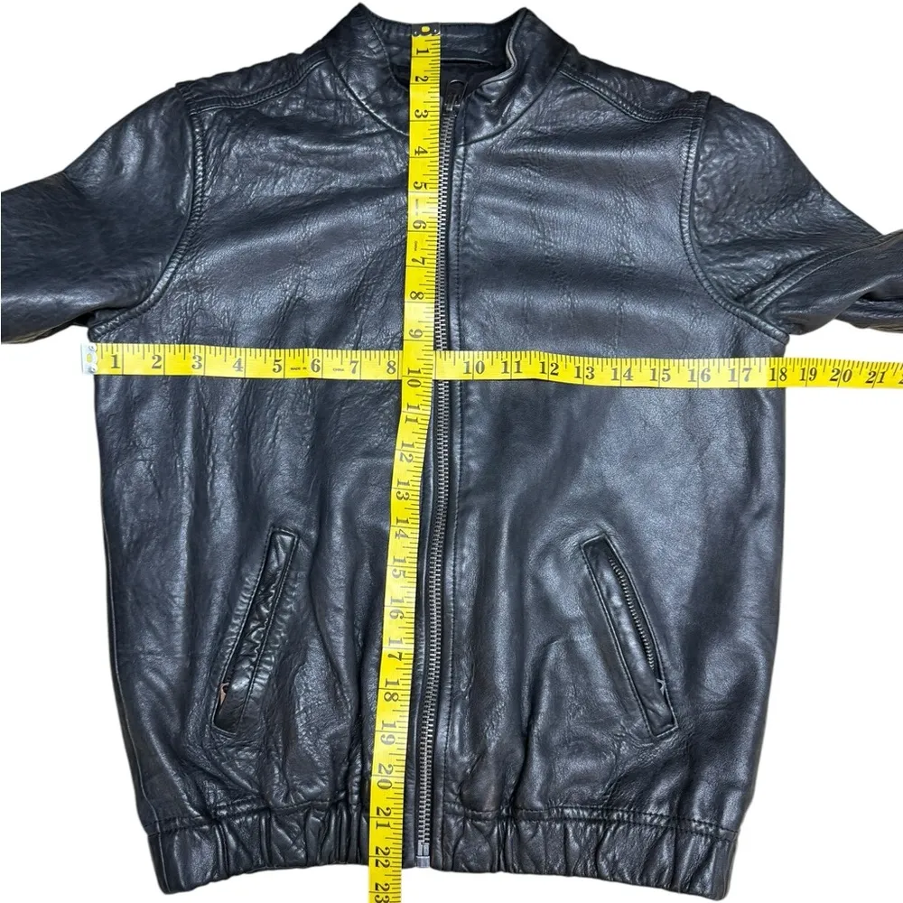 Lucky Brand Ana 100% Lamb Leather Jacket Moto Full Zip Womens Size XS Bomber - Image 14