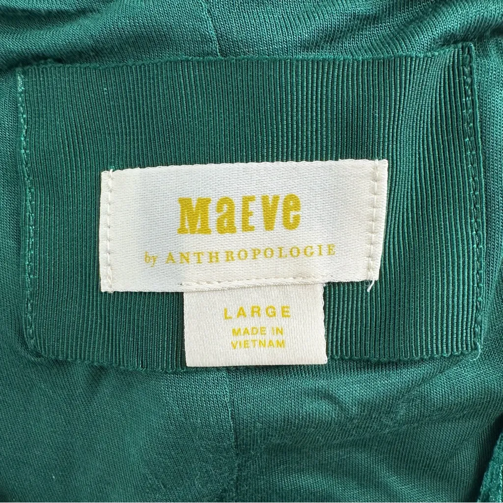 Anthropologie Maeve Adrienne Twist-Back Velvet Midi in Holly size Large Emerald - Image 10