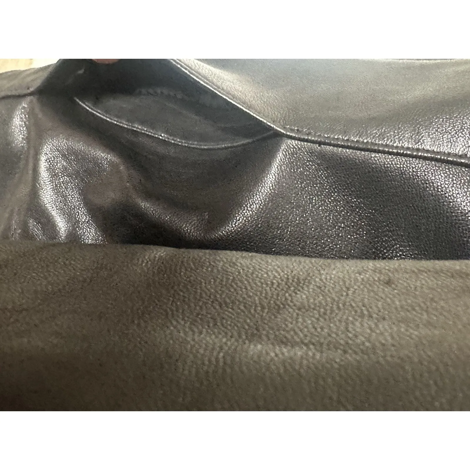 Jones New York Women’s Black Leather Coat Size Medium - Image 6