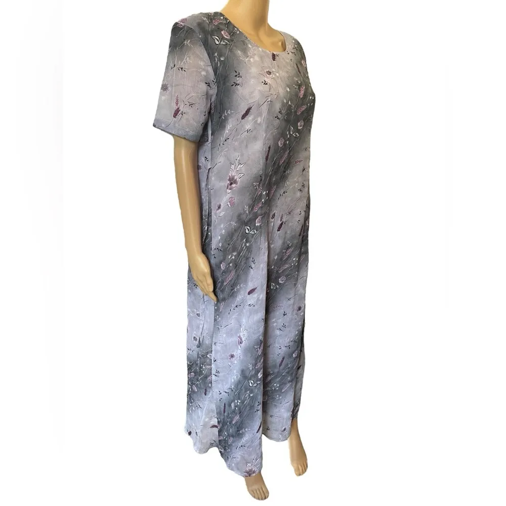 Kamali & Co Vintage 90s Purple Goth Witchy Whimsygoth Cottagecore Prairie Dress - Image 5