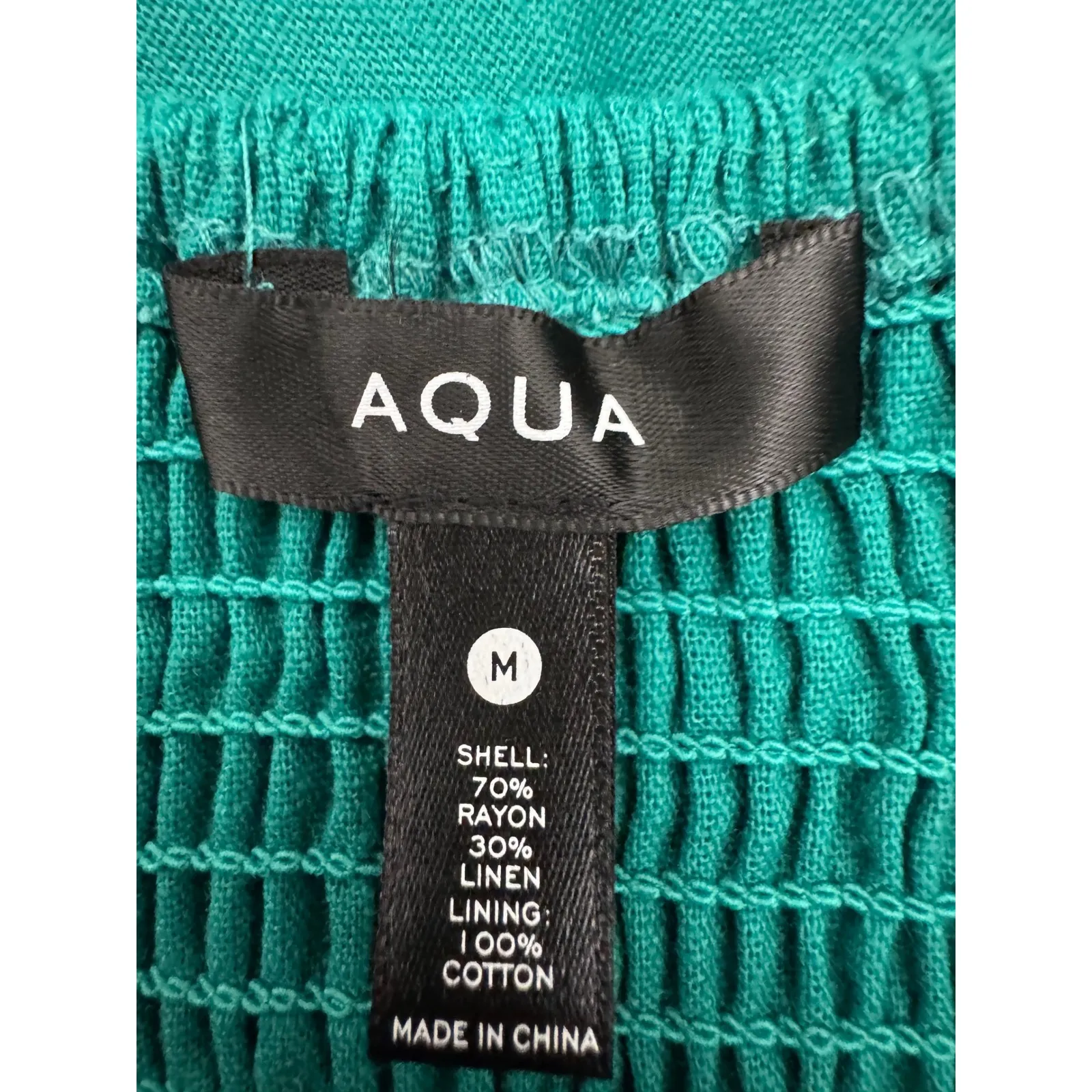 Aqua Women's Dress Midi Green Square Neck Bow Tie Fit Flare Summer Party‎ - Image 9