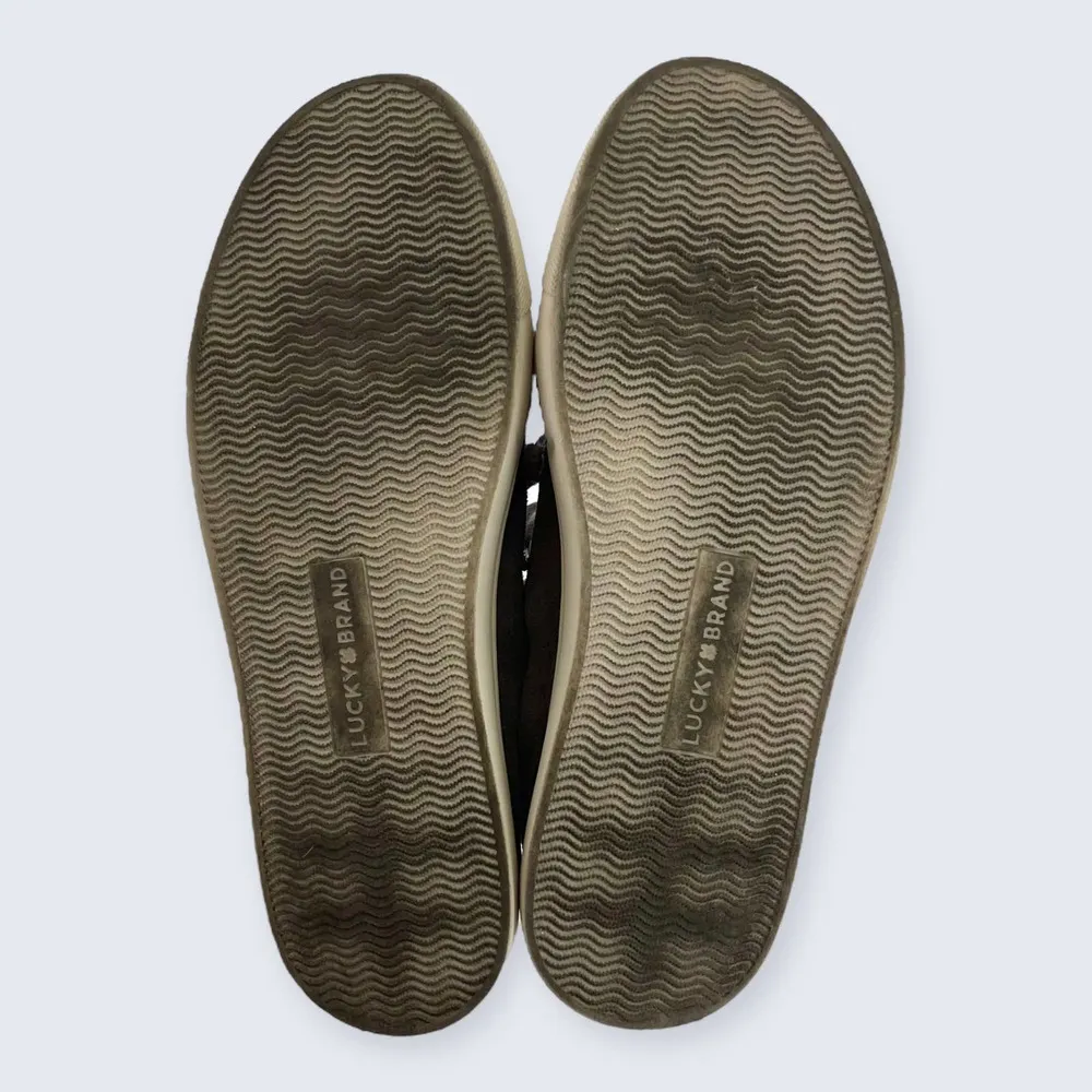 Lucky Brand Loucia Gray Suede Leopard White Sole Lace Up Sneaker 7.5 - Image 7