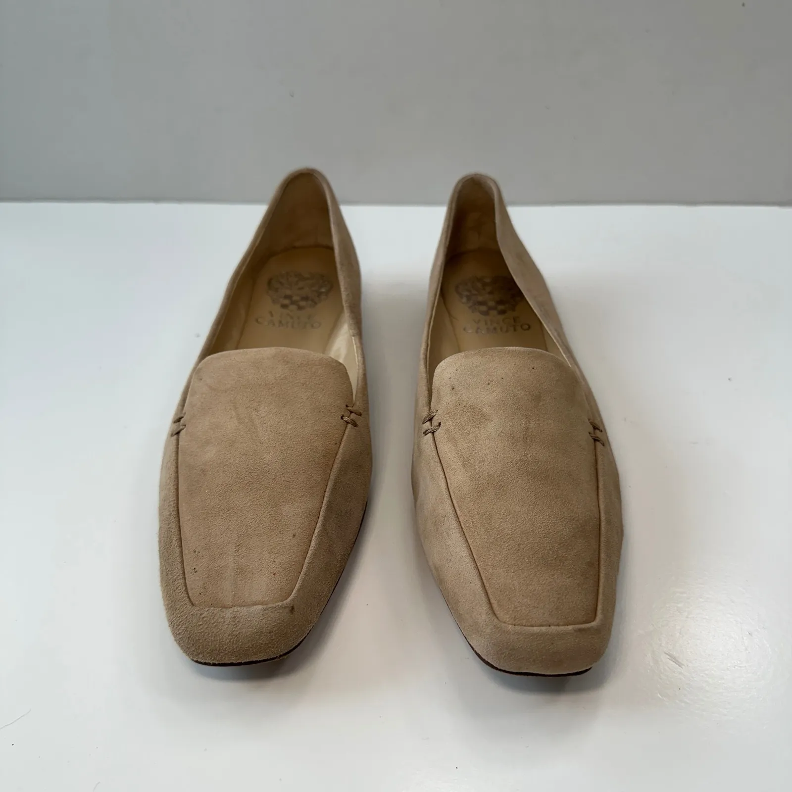 Vince Camuto Suede Loafers‎ Square Toe Slip On Classic Flats Shoes Womens 7M - Image 2
