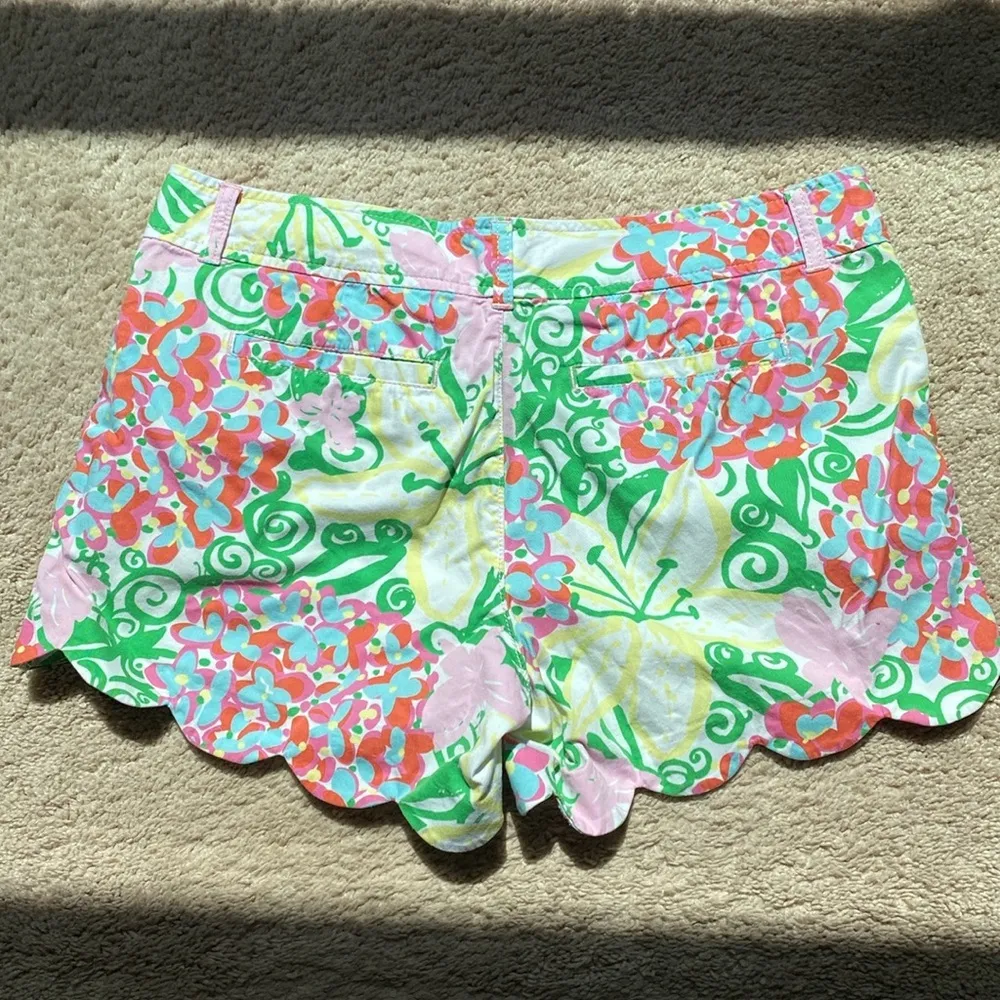 Lilly Pulitzer Butterfly Floral Buttercup Shorts Beach Summer‎ Floral Size 8 - Image 8