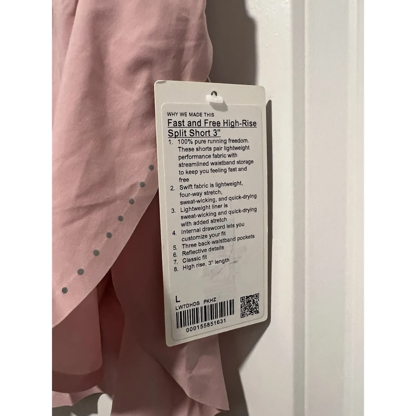 Lululemon Fast and Free High-Rise Classic-Fit Split Short 3" NWT $78 Pink Haze L - Image 4