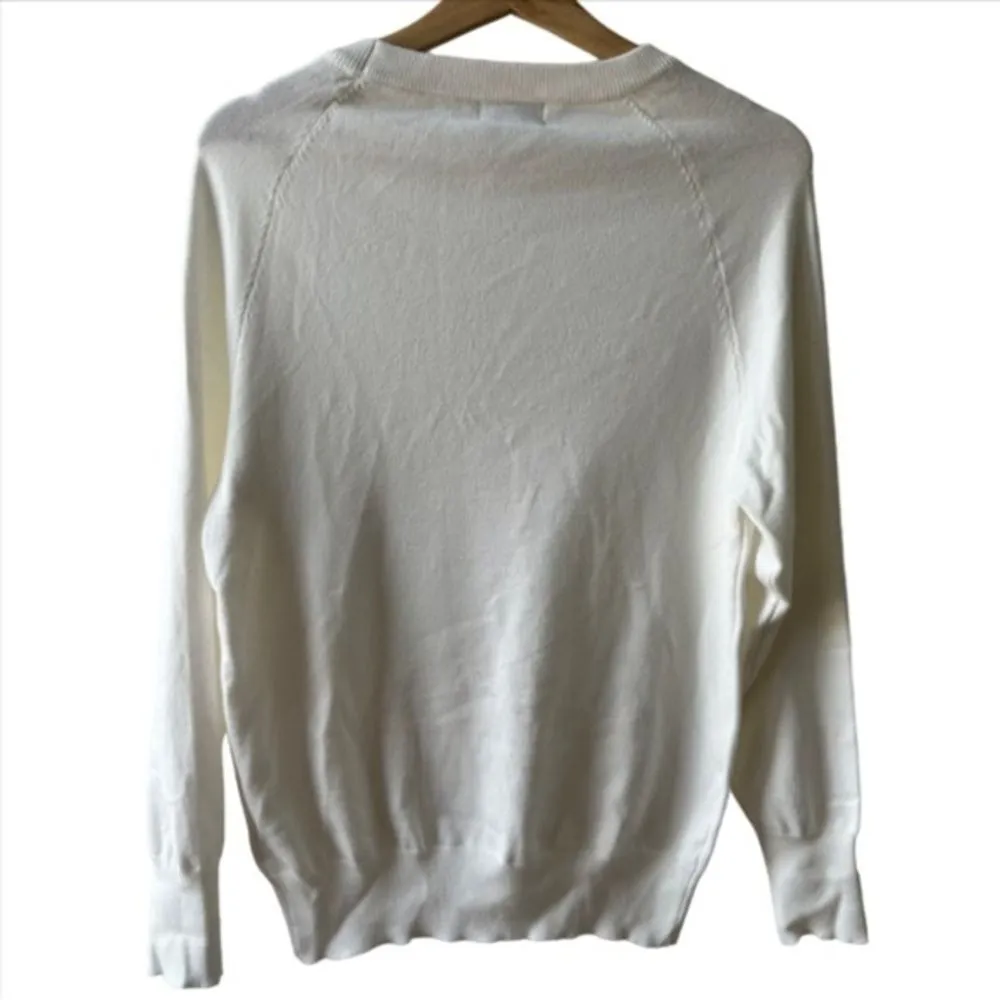 NWT Birch NY white knit jeweled sweater size Medium coastal cowgirl grannycore​ - Image 3