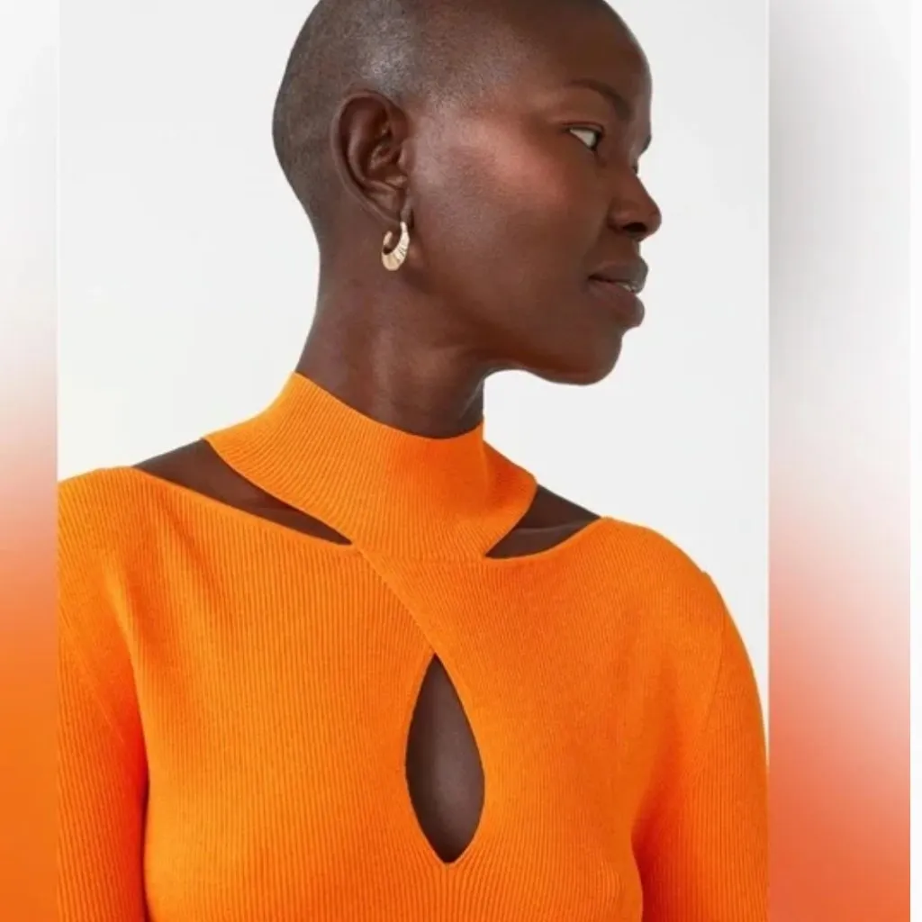 NWT & OTHER STORIES X Anthropologie Fitted Keyhole Midi Dress - Image 5