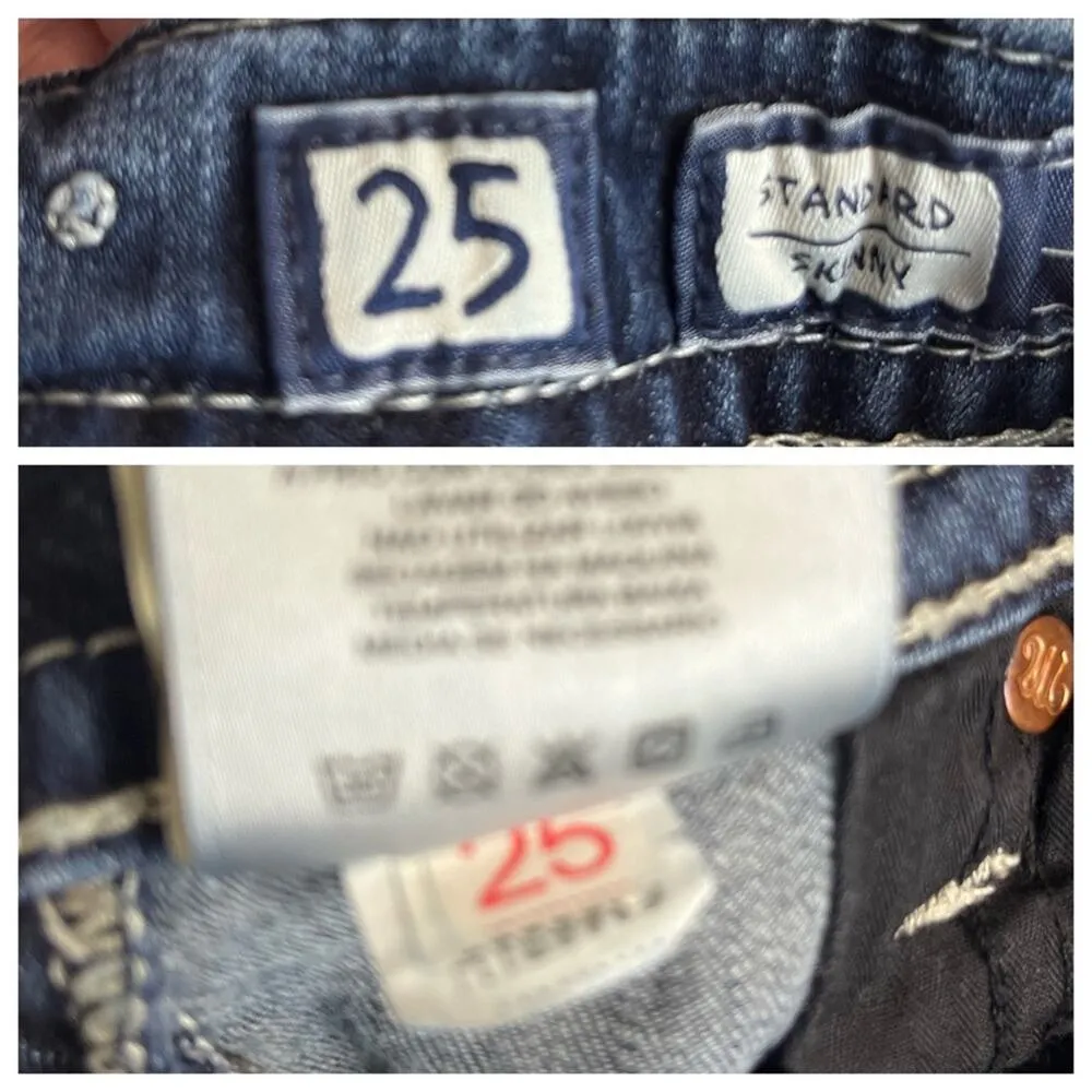 Miss Me Standard Skinny Jeans Embellished Distressed Destroyed Women’s Size 25 - Image 8