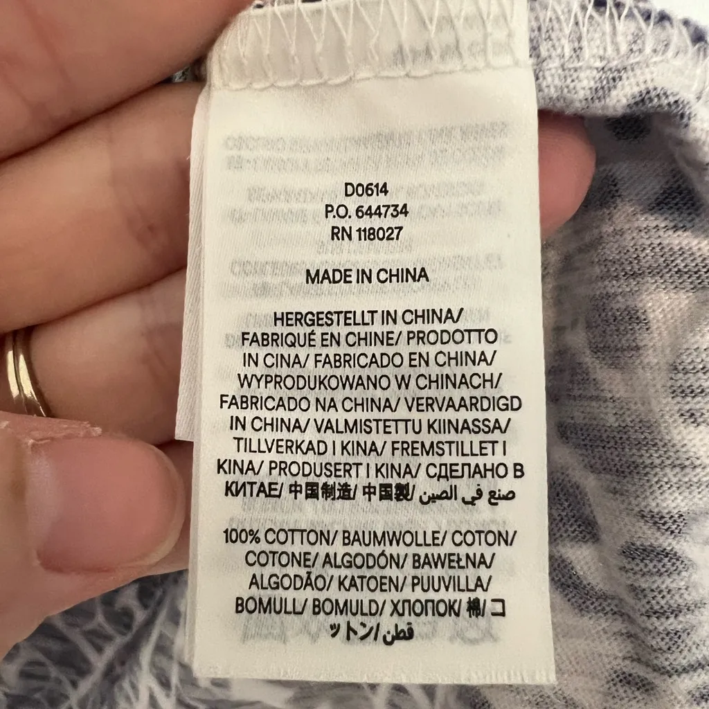 Boden Racer Neck Cotton Jersey Mini Dress Blue Tranquil Geometric Nautical Size 10 - Image 8