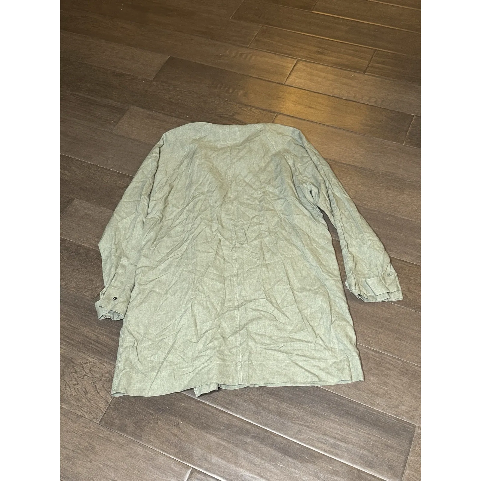 Rails Women's Snap Front "Nadia" Sage Green Long Jacket Trench Size Medium - Image 4