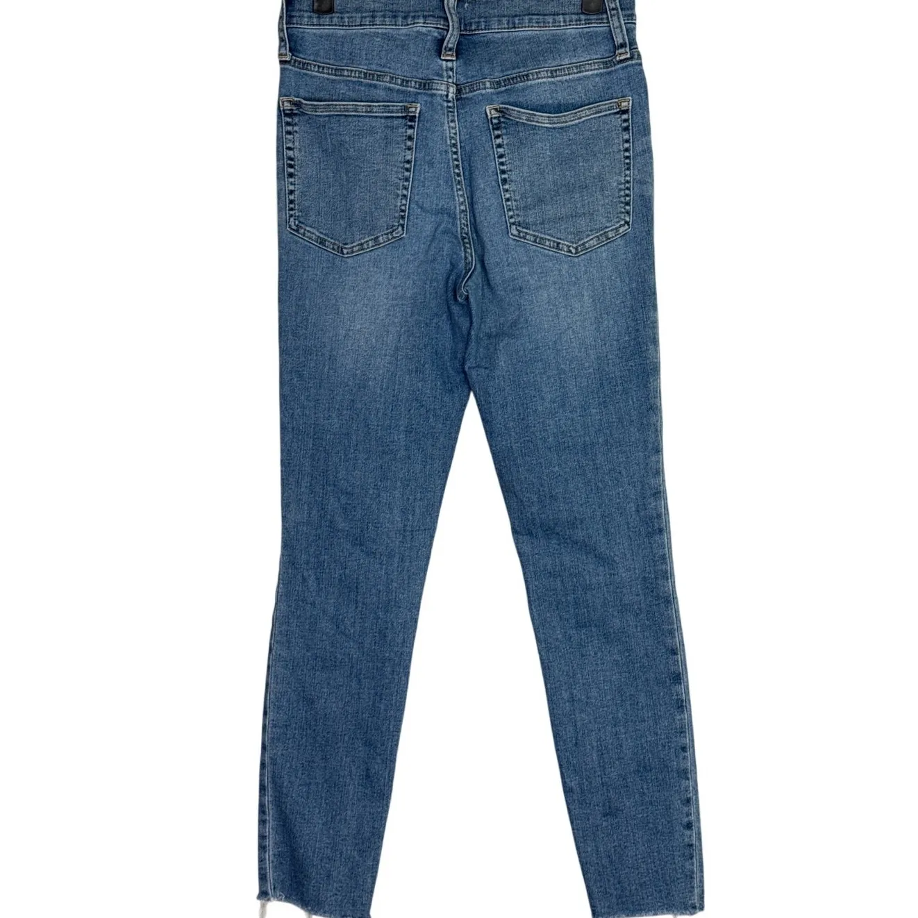 J. Crew Mid Rise Toothpick Skinny Distressed Hem Stretch Ankle Jean 27 Blue - Image 11