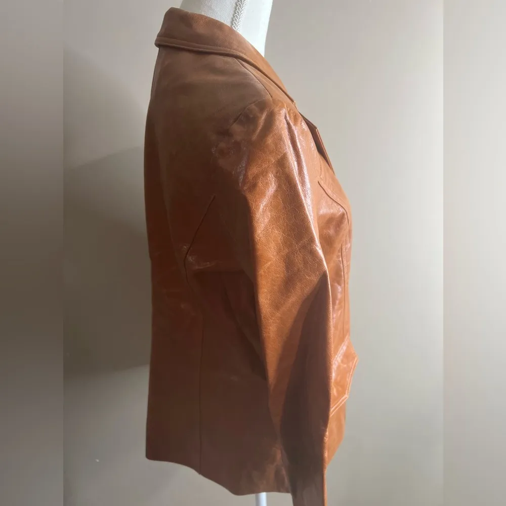 For Joseph 100% leather coat camel color size large - Image 8