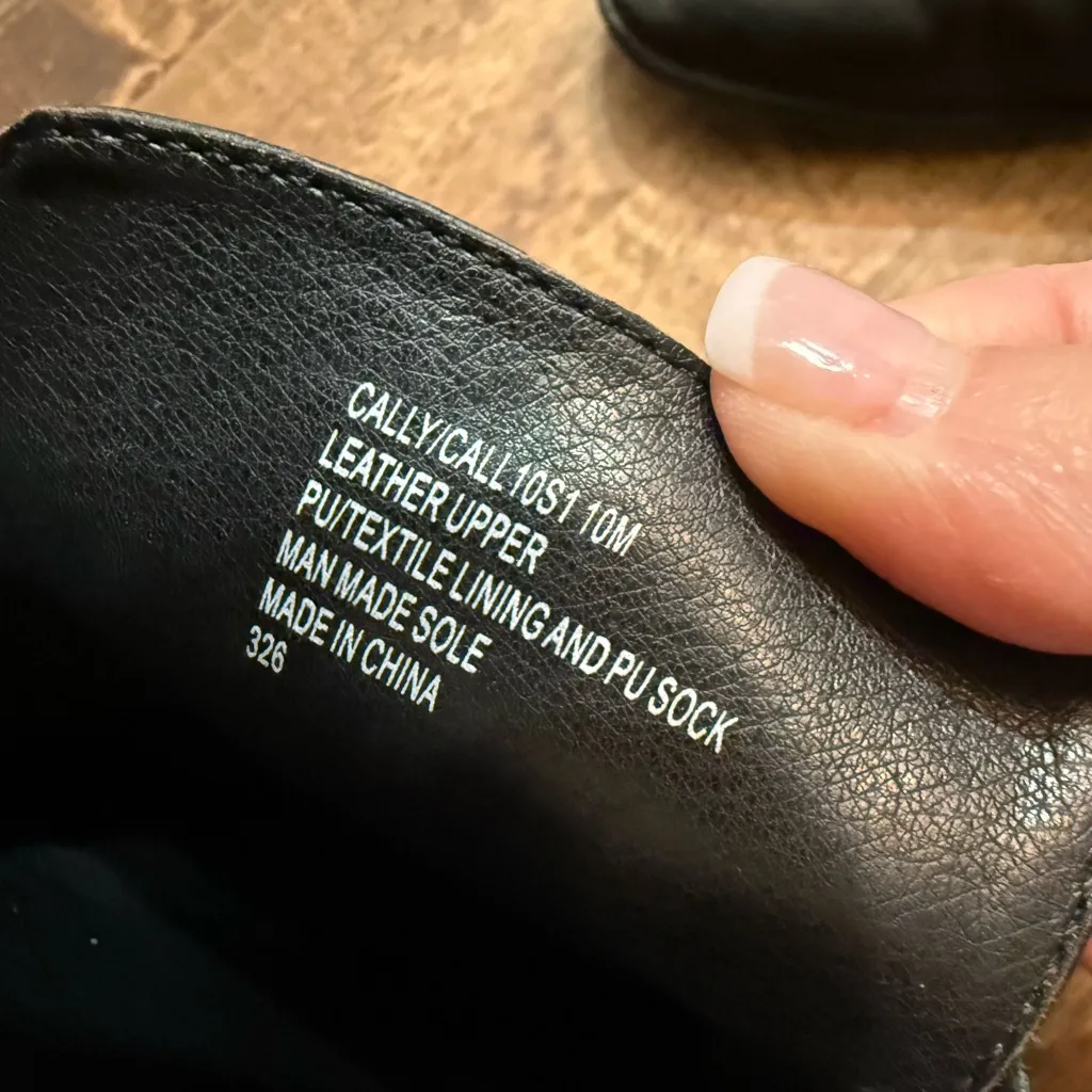 STEVE MADDEN Black Leather w/ Chain Detail Slip-On Loafers Mules Flats Size 10 - Image 6