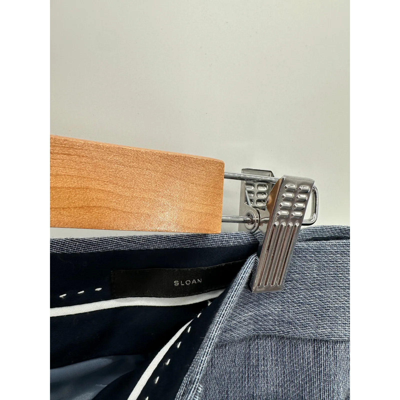 Banana Republic Pants Women 4 Blue Sloan Hidden Fly Skinny Leg Cotton Blend - Image 6