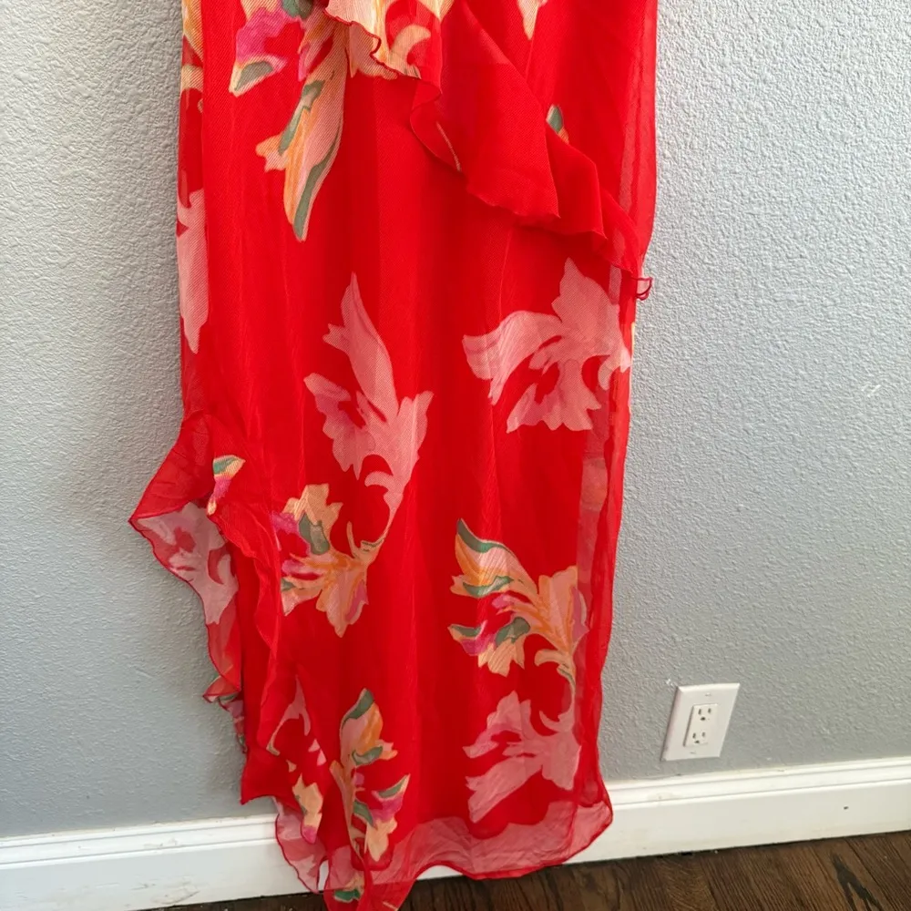 Future‎ Collective Jenne Naylor Floral Ruffle Maxi Size Small NWT Red - Image 3