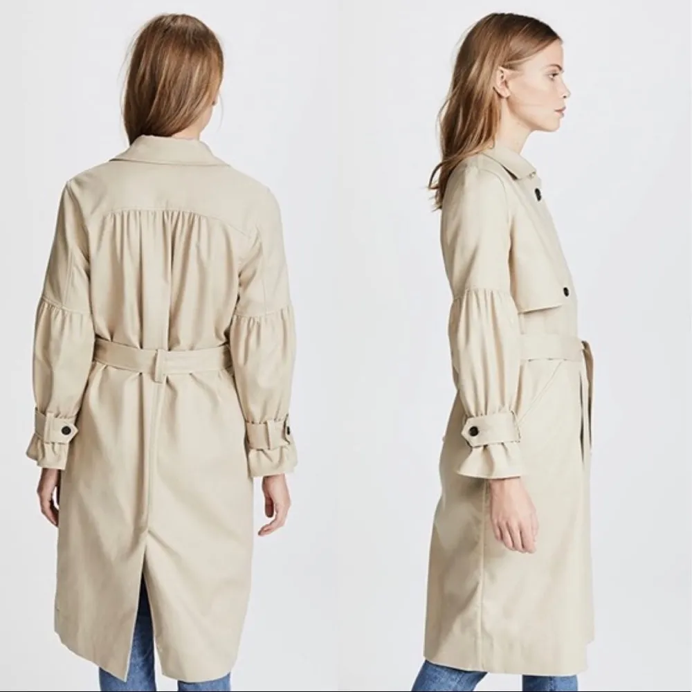 Joie Alwena Trench Coat in Khaki Size XL NWT - Image 2