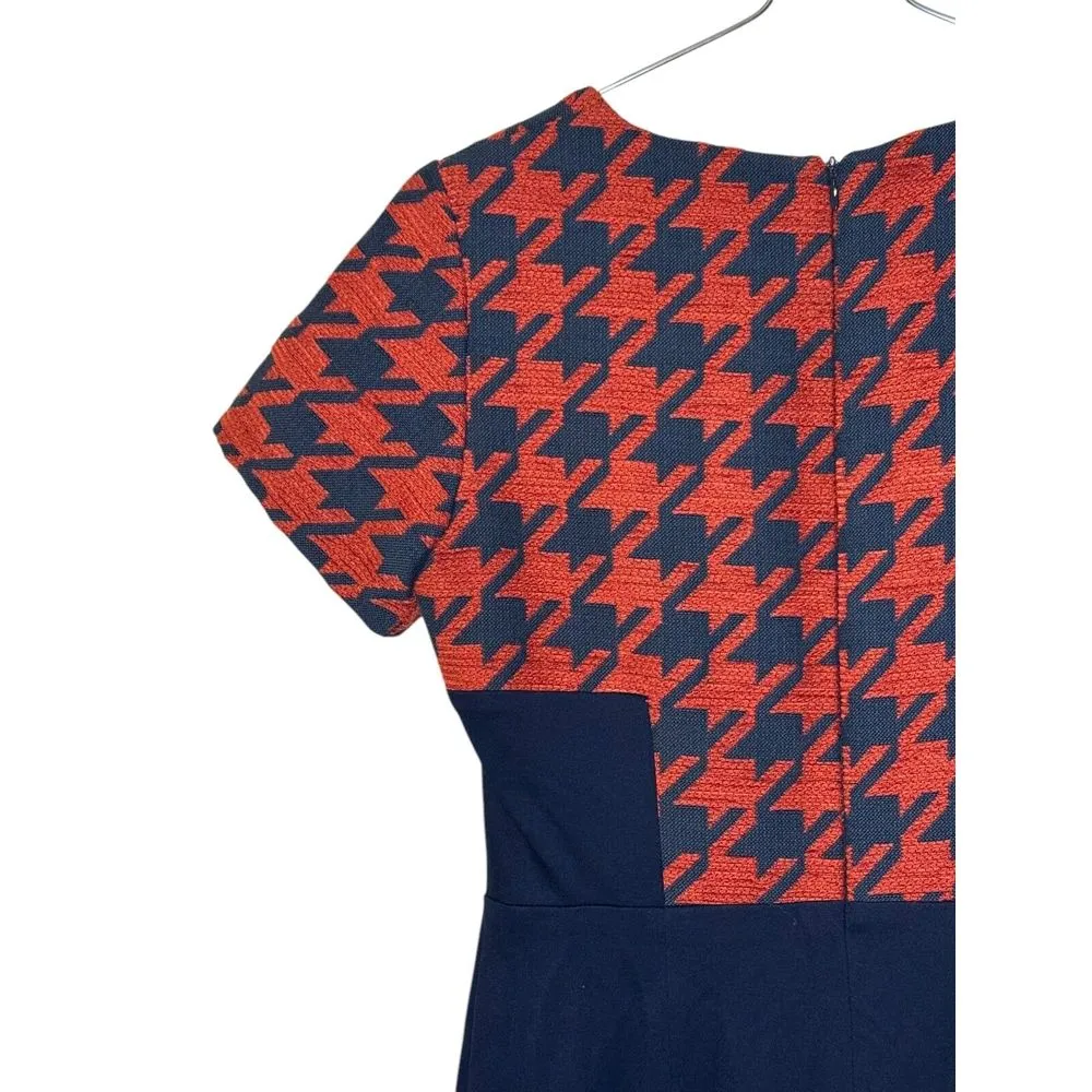 Anthropologie Hutch Women‎ Sheath Dress Houndstooth Career Short Sleeve Size 4 - Image 9