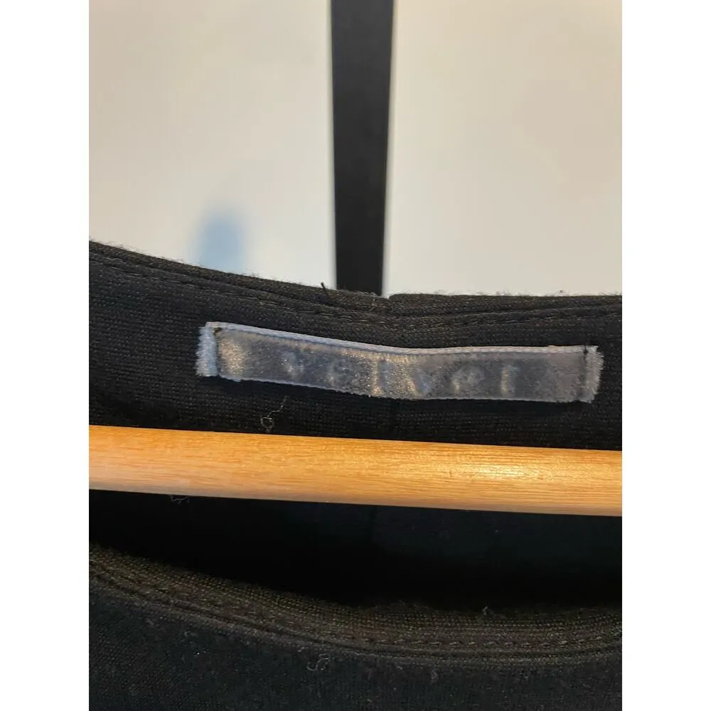 Velvet by Graham & Spencer black stretchy mini dress faux suede detail size M Size M - Image 4