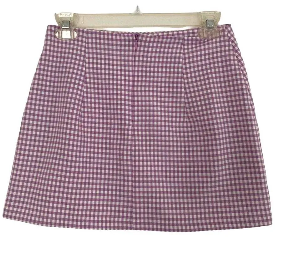 Urban Outfitters Gingham Lavender Purple Mini Skirt-XS TP - Image 2