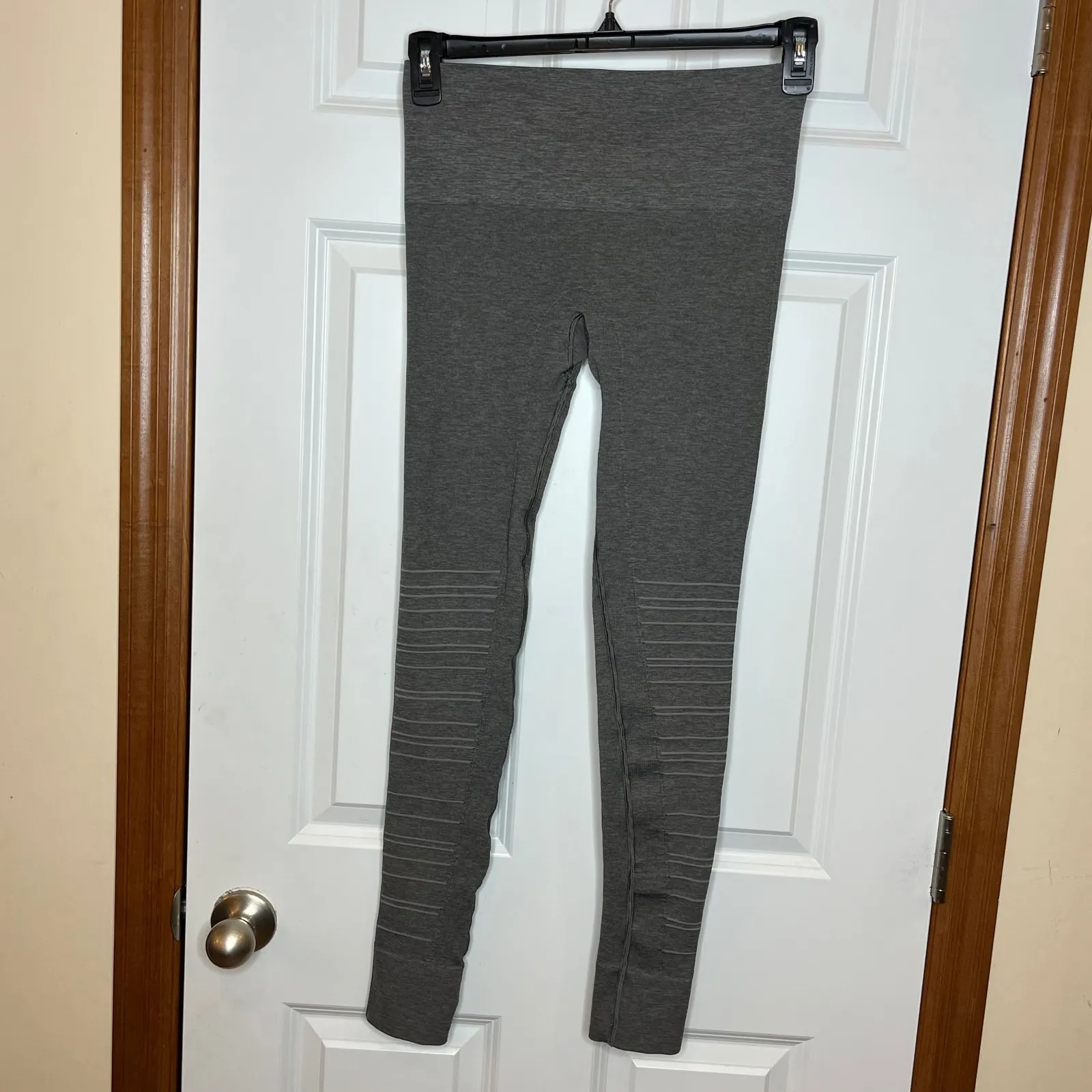 Blanqi Small Sport Support Hipster Maternity Post Partum Leggings Grey Gray - Image 3