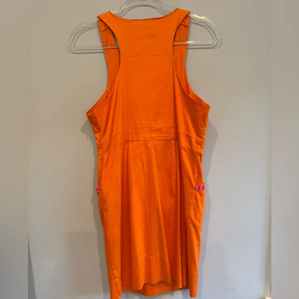 Gretchen Scott Beaded Tank Dress With Pockets Size M Orange Size M - Image 5