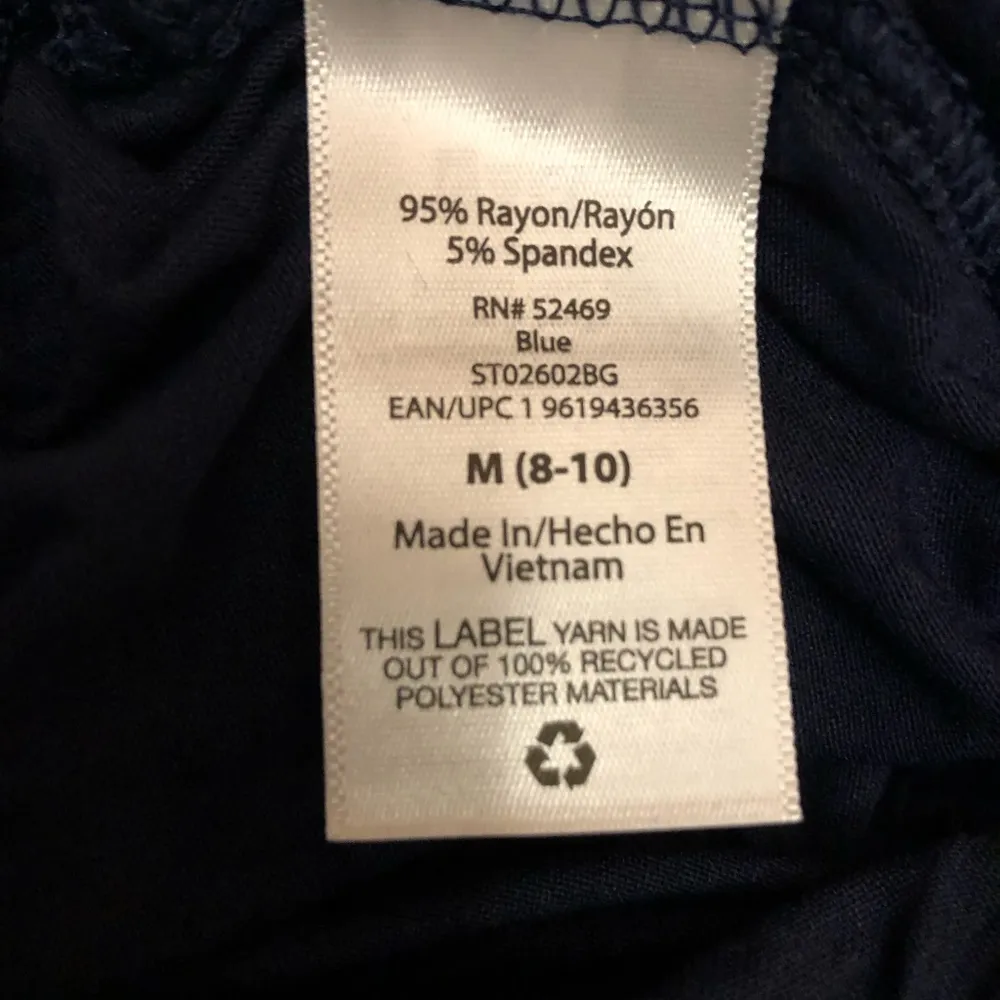 SECRET TREASURES Womens Sleep Shorts Size Medium 8-10 Navy Blue Pockets New - Image 4