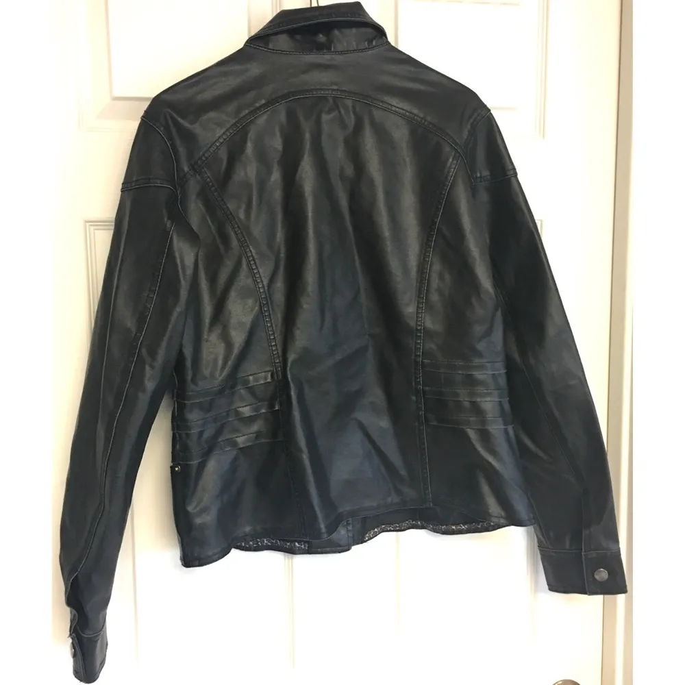 No Boundaries Jacket Leather Look PU XL Juniors - Image 3