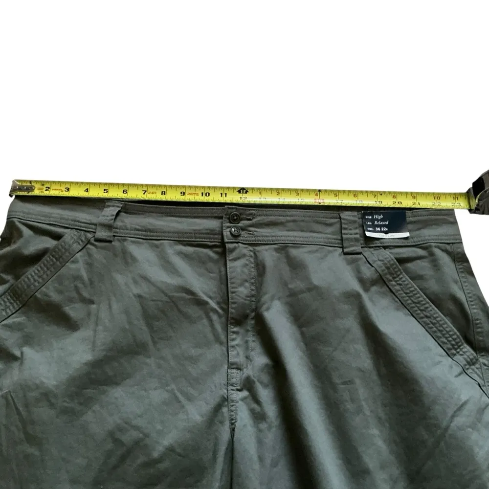 Abercrombie & fitch curve love relaxed fit cargo pants high rise sz 36/22 - Image 7