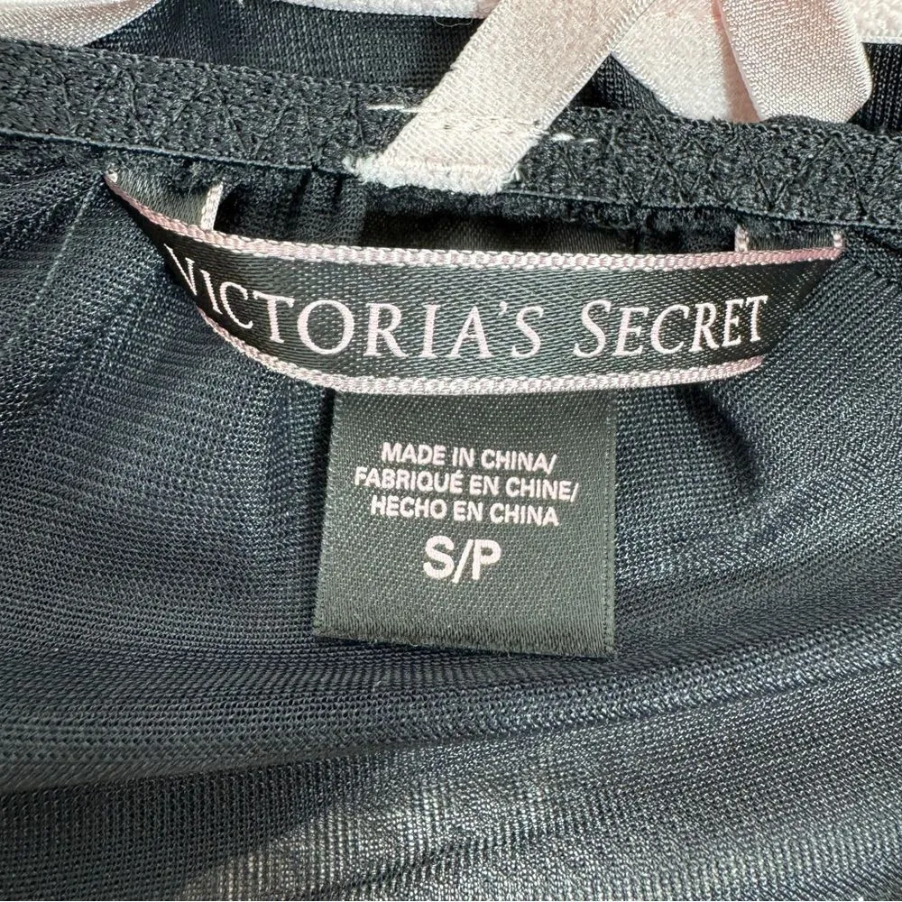 Victoria’s‎ Secret Sheer Babydoll Nightie Top Black Small Split Back Coquette - Image 11